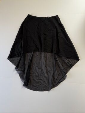 Elevé - Back Tuck Skirt - Black Mesh RTW